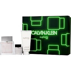 Calvin Klein Euphoria 3 Pc Set Eau De Toilette Spray 3.4 , Spray 0.5, A/Sb 3.4 Oz Cologne